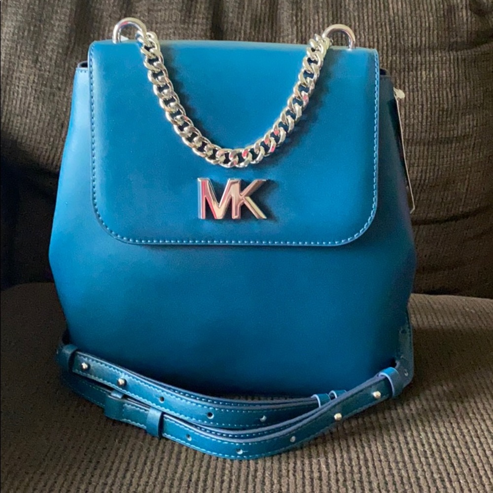 Michael Kors chain leather backpack
